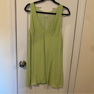 Light Green Chiffon Shift Dress - Aritzia